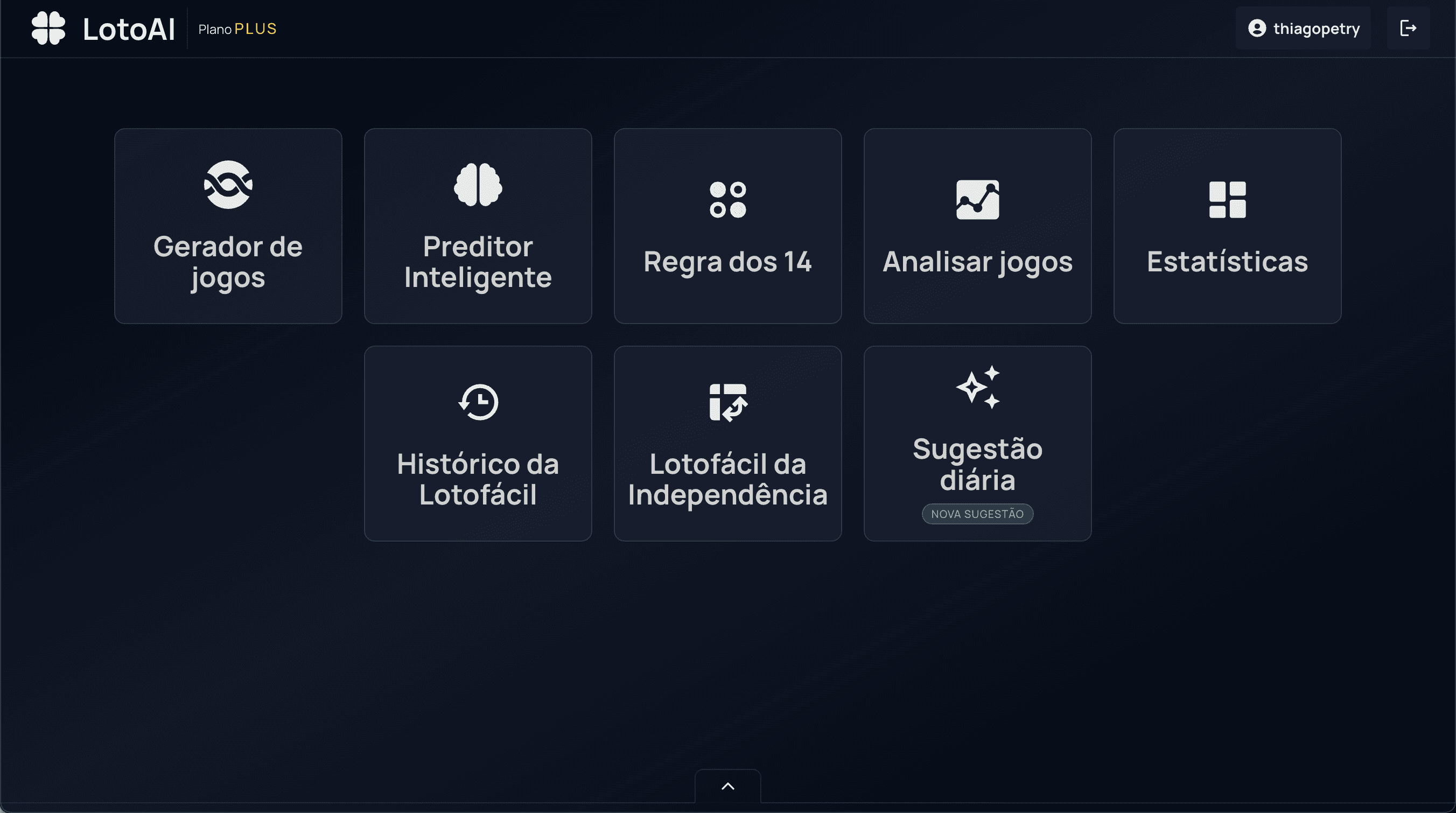 Interface do LotoAI